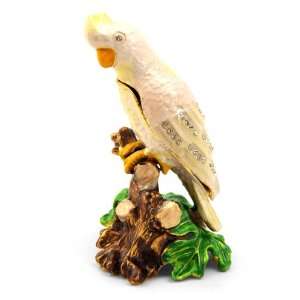   Endangered Species Bird Handmade Jeweled Metal & Enamel Trinket Box