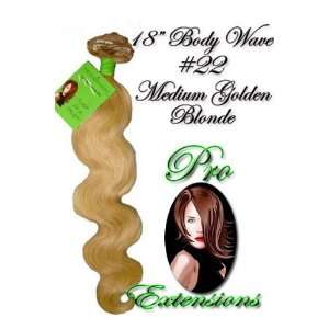  20 Clip In Body Wave Hair Extensions   #22 Medium Blonde 
