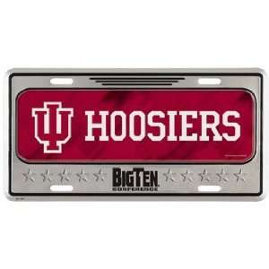  NCAA Indiana Hoosiers Metal License Plate   Domed: Sports 