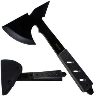 Black Steel Outdoor Throwing Camping Axe with Sheath  