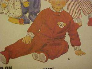   McCalls Childs Pajamas Robe & PJs Clown Bag Pattern 2825  