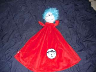 Plush Security Blanket Dr. Suess Thing 1 & Thing 2 28  