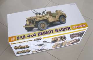 Dragon WWII British SAS 4X4 Desert Raider Jeep 1/6 Model Kit 75038 