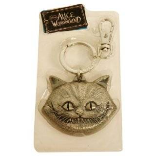 disney pewter key ring cheshire cat face