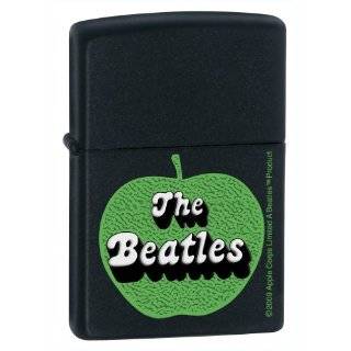 Zippo The Beatles Green Apple Pocket Lighter (Black, 5 1/2 x 3 1/2 cm)