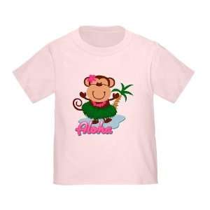 Aloha Monkey Pink Toddler Shirt   Size 3T