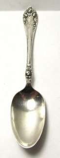 Vintage Wallace Rose Sterling Silver Demitasse Spoon  