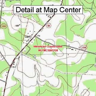 USGS Topographic Quadrangle Map   Winstead Crossroads, North Carolina 