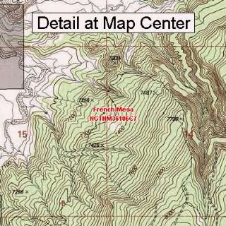 USGS Topographic Quadrangle Map   French Mesa, New Mexico (Folded 