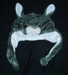 Cheetah Stuffed Animal Fluffy Plush Earmuff Beanie Hat Cap Mask Adult 