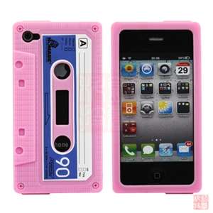   Cassette Tape Soft Silicone Case Skin Cover for Apple iPhone 4S 4G 4