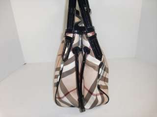 Burberry Black Multi Nova Check Canterbury Tote Handbag Authentic 