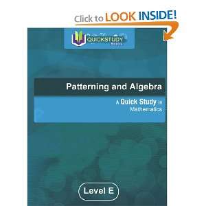  Patterning and Algebra A Quick Study in Mathematics 