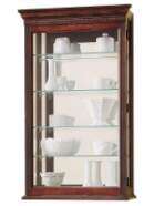 Howard Miller cherry mount Wall curio Display Cabinet 685104