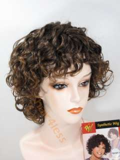 Spiral Curly Medium Full Wig BJ OPRAH 1 Color Choice  
