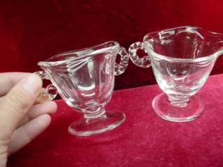 Vintage IMPERIAL CANDLEWICK GLASS CREAM & SUGAR BOWLS  