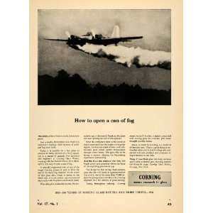  1951 Ad Corning Research Glass Airplane Army Navy Pilot 