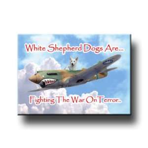  White Shepherd Dog War On Terror Fridge Magnet: Everything 