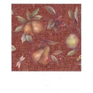    Pears and Insects Wallpaper Border in Tuscany