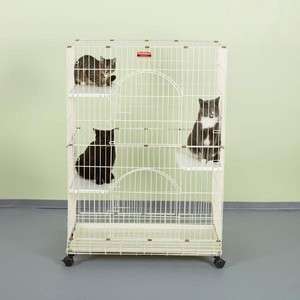   Foldable Cat Kitten Cage 35.5Lx22.25Wx48H ~IVORY (NEW COLOR)  
