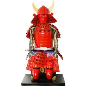  Red Samurai Warrior Figurine