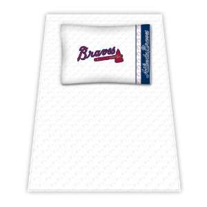   Sheet Set   Atlanta Braves MLB /Color White Size Queen: Home & Kitchen