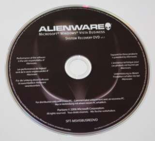 New Alienware Window Buisness Recovery DVD 1.1  