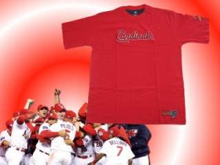 MLB St. Louis Cardinals T Shirt Mens Red Jersey Large  