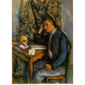  Oil Painting Boy with Skull Paul Cezanne Hand Painted 