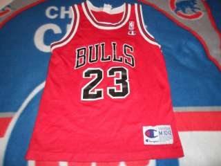 Vintage 90s Michael Jordan Chicago Bulls Red Away Jersey Youth Medium 