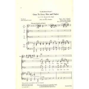   sheet music) James Russell Lowell; Francis Buebendorf (arr.) Books