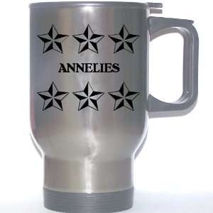  Personal Name Gift   ANNELIES Stainless Steel Mug (black 