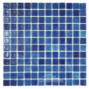 slip collection recycled glass tile mesh backed sheet in fog navy blue