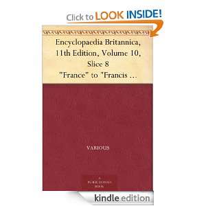 Encyclopaedia Britannica, 11th Edition, Volume 10, Slice 8 France to 