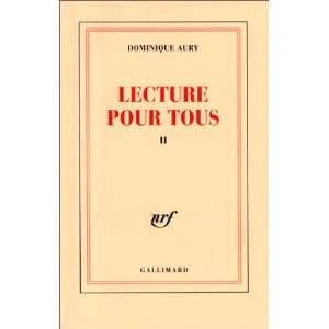   pour tous II (French Edition) (9782070755813) Dominique Aury Books
