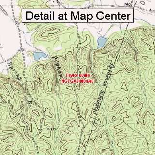 USGS Topographic Quadrangle Map   Taylorsville, Georgia (Folded 