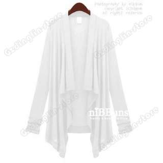 Womens Long Sleeve Open Front Cardigan Top Jacket #113  