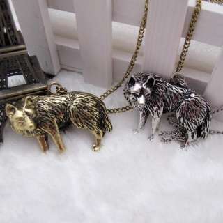 pcs New hot Fashion Jewelry Necklace loverly Wolf pendant EHM  