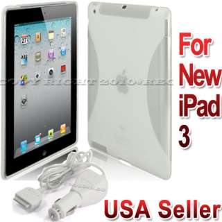   BACK CASE WORK WITH SMART COVER MATE FOR APPLE NEW iPad 3 3RD  