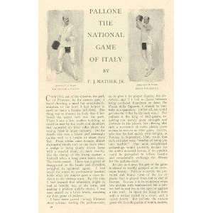 1907 Pallone National Game of Italy illustrated 