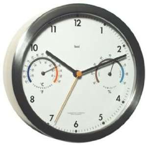    Aluminum 8 Wide Weather Station Wall Clock
