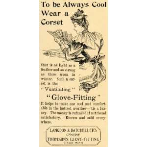   Glove Fitting Cool Corset Luxury   Original Print Ad: Home & Kitchen