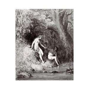 : Gustave Dore   Adam & Eve In Paradise (from Miltons Paradise Lost 