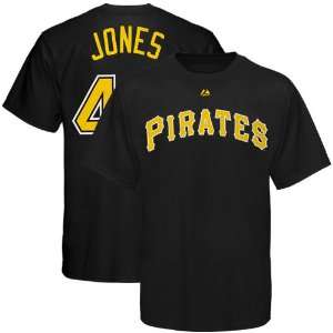  Majestic Pittsburgh Pirates #46 Garrett Jones Black Player T shirt 