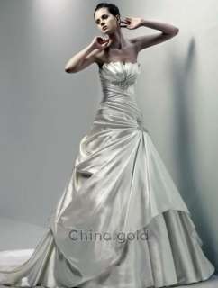 2012 new white ivory Wedding dress bridesmaids dresses size custom 
