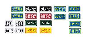 25 scale model Duel semi truck car license tag plates  