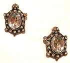 new cz crystal rhinestone turtle turtles earrings ships fast from