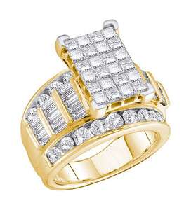 princess diamond wedding engagement ring 14K gold cinderella bride 2 