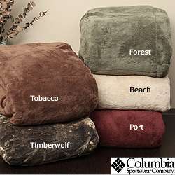 Columbia Down Alternative Fleece Throw Blanket  