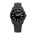 Fossil Mens Glitz Stainless Steel Black Dial Analog Watch 